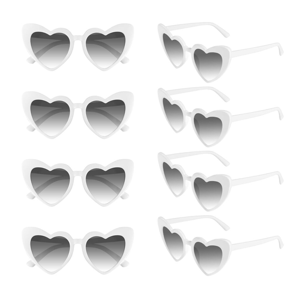 9990 8/16 Pcs Heart Shaped Sunglasses Bulk Vintage Heart Glasses